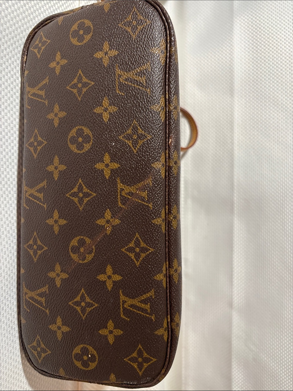 Louis Vuitton Brown Monogram Canvas Tote with Tan Trim and Handles - Picture 3 of 10